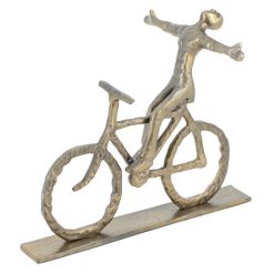 Beeldje fiets goud Kunst en Kadootjes